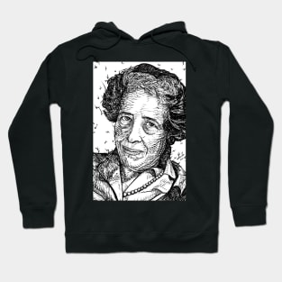 HANNAH ARENDT ink portrait .2 Hoodie